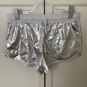Forever 21 Metallic Shiny Athletic Shorts